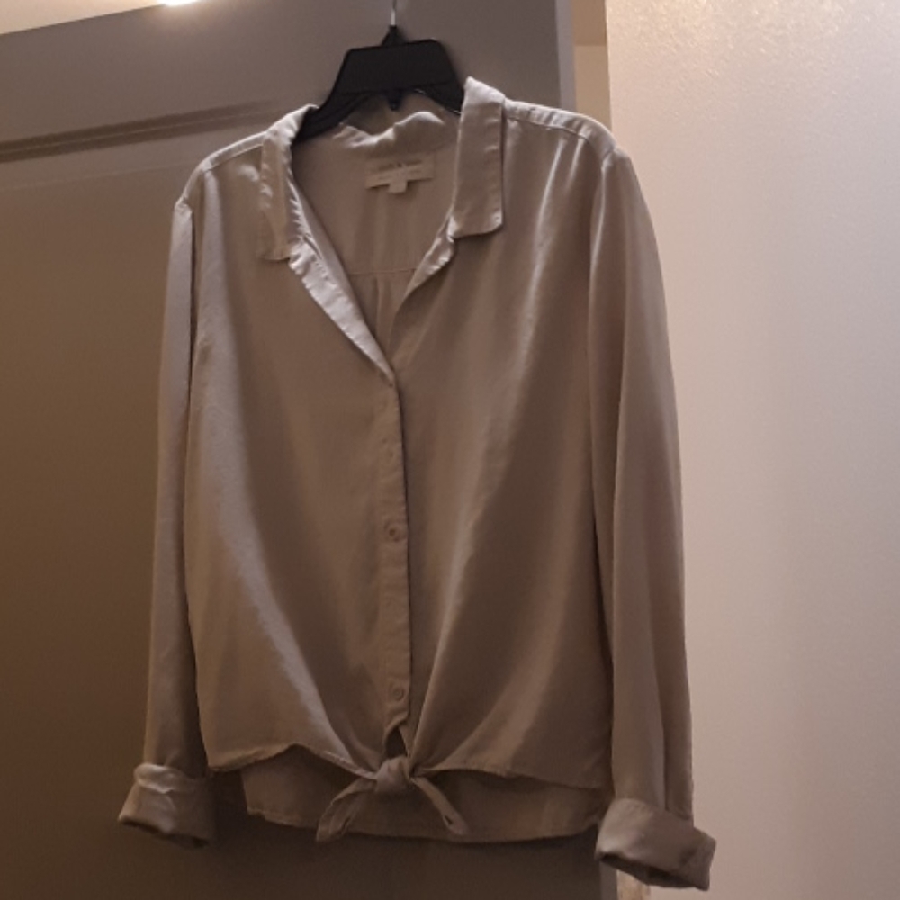 Tan Top or Blouse, Size Large, by "Cloth & Stone"!